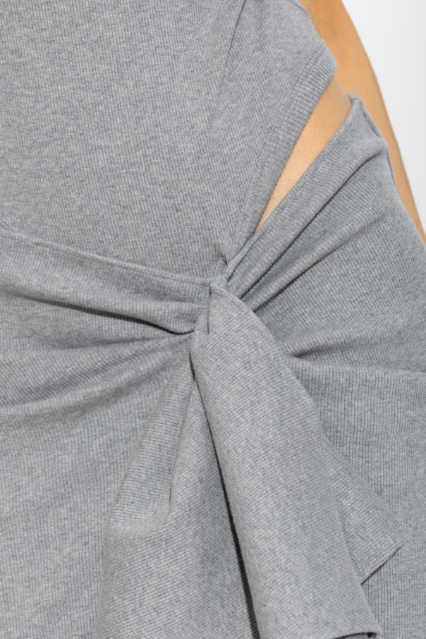 ワンピース THE ATTICO Woman Dress Grey 250WCA393F006 183 Grey 'Mirna' asymmetrical dress Protection The Attico